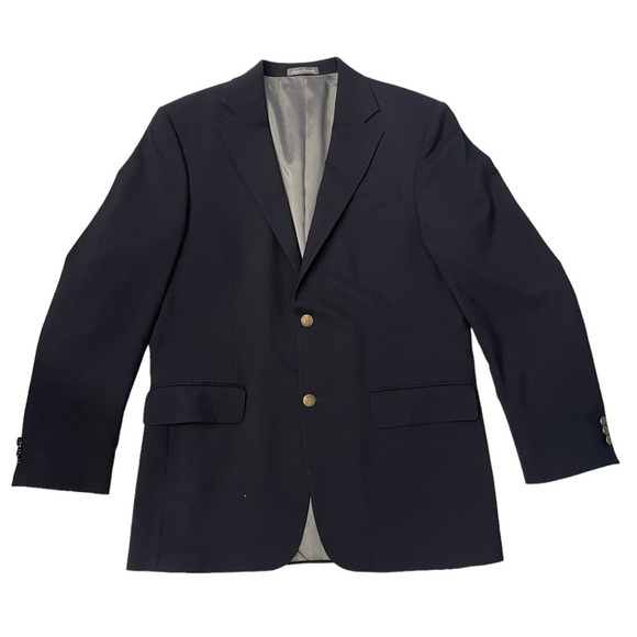 OSCAR DE LA RENTA | Wool Blue Blazer | Size 41L - Picture 1 of 10